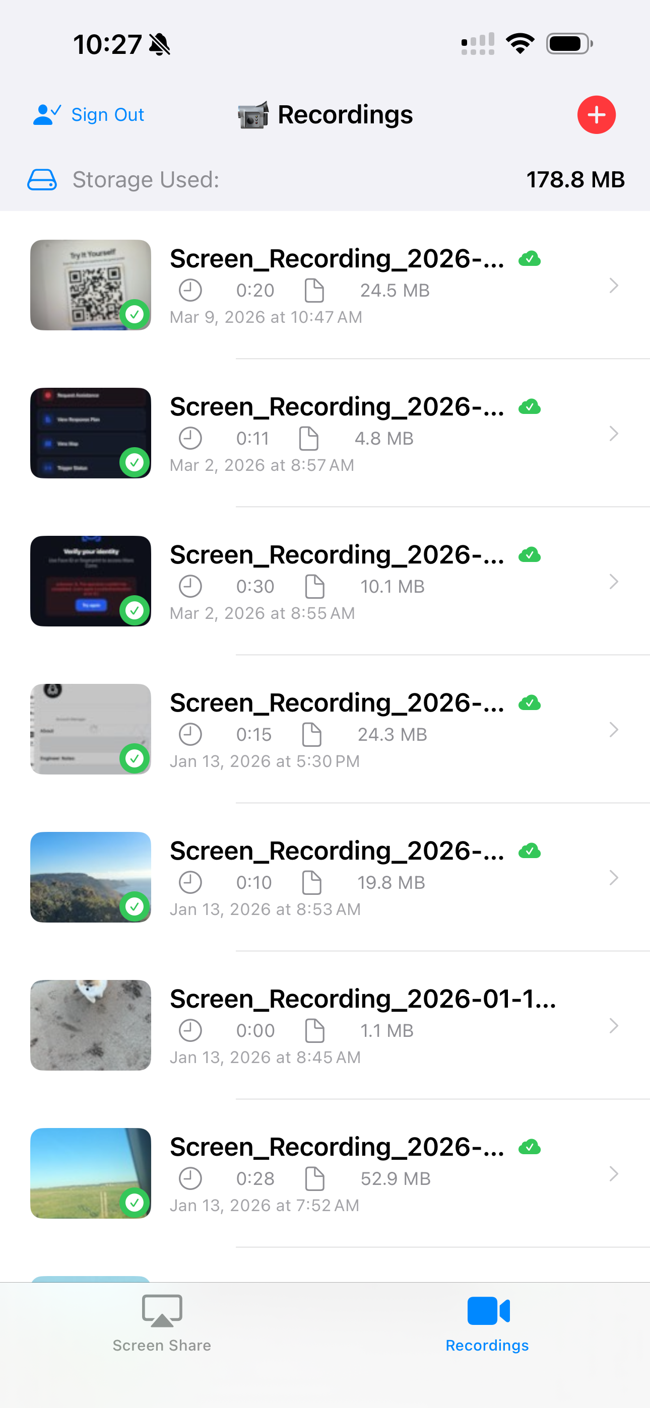 FQO.US app — recordings library